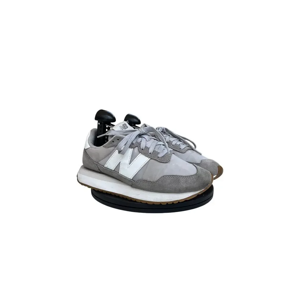 Unisex New Balance 237 Suede Mesh Grey White Sneakers M7 W8.5 WS237NM